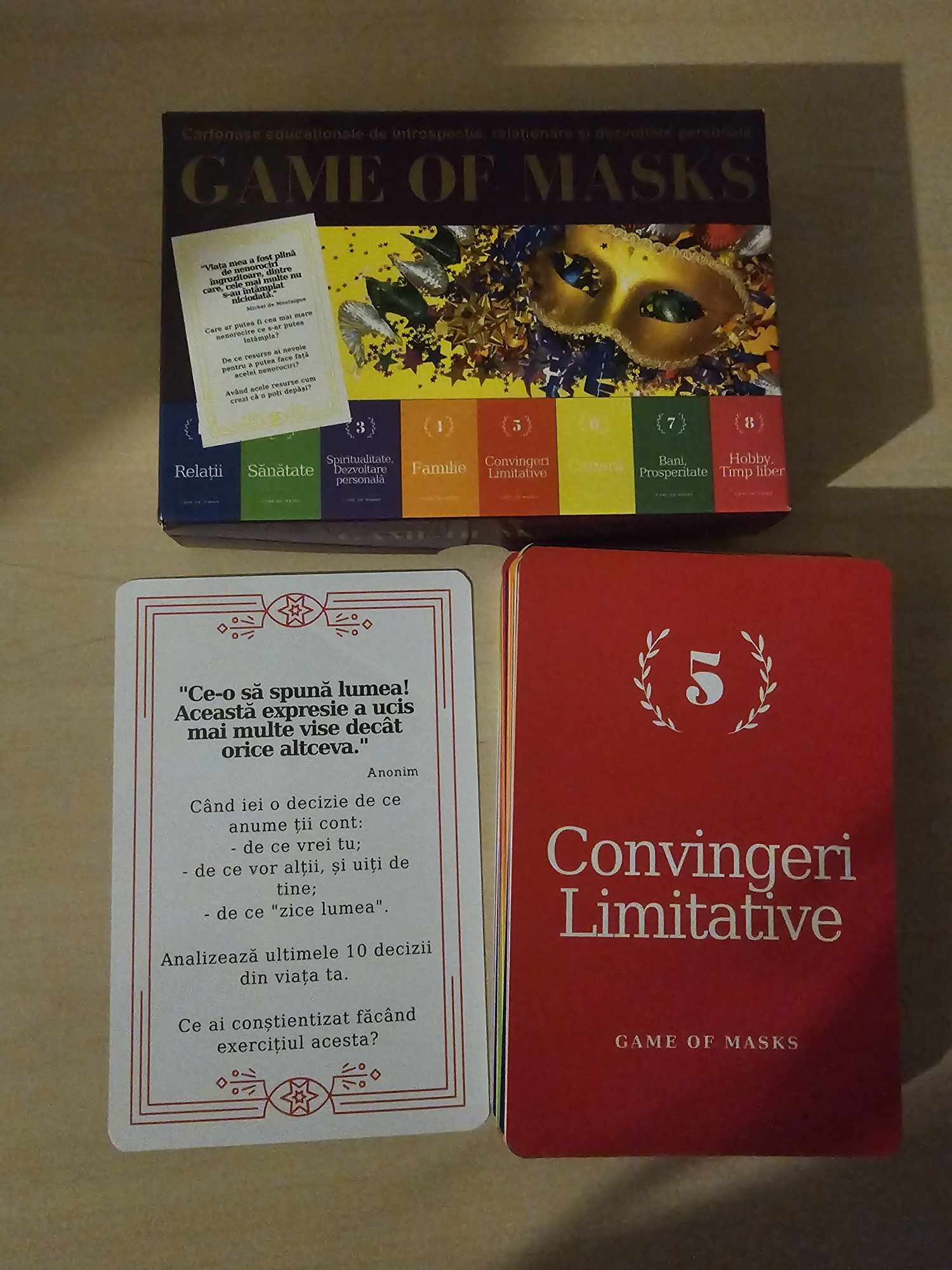 Game of Masks în cutie mică - joc/ cartonașe de introspecție și relaționare - imagine 6