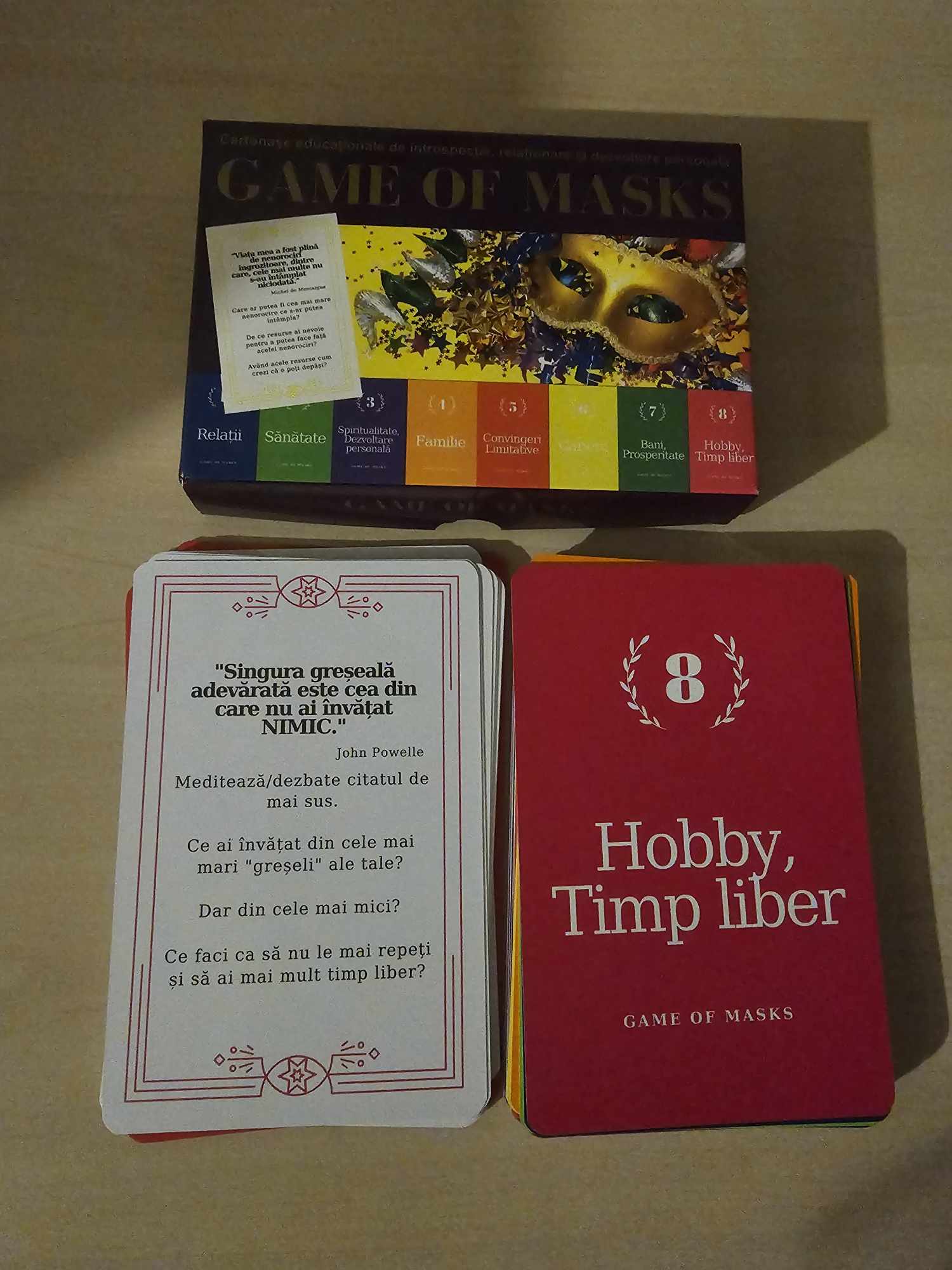 Game of Masks în cutie mică - joc/ cartonașe de introspecție și relaționare - imagine 8
