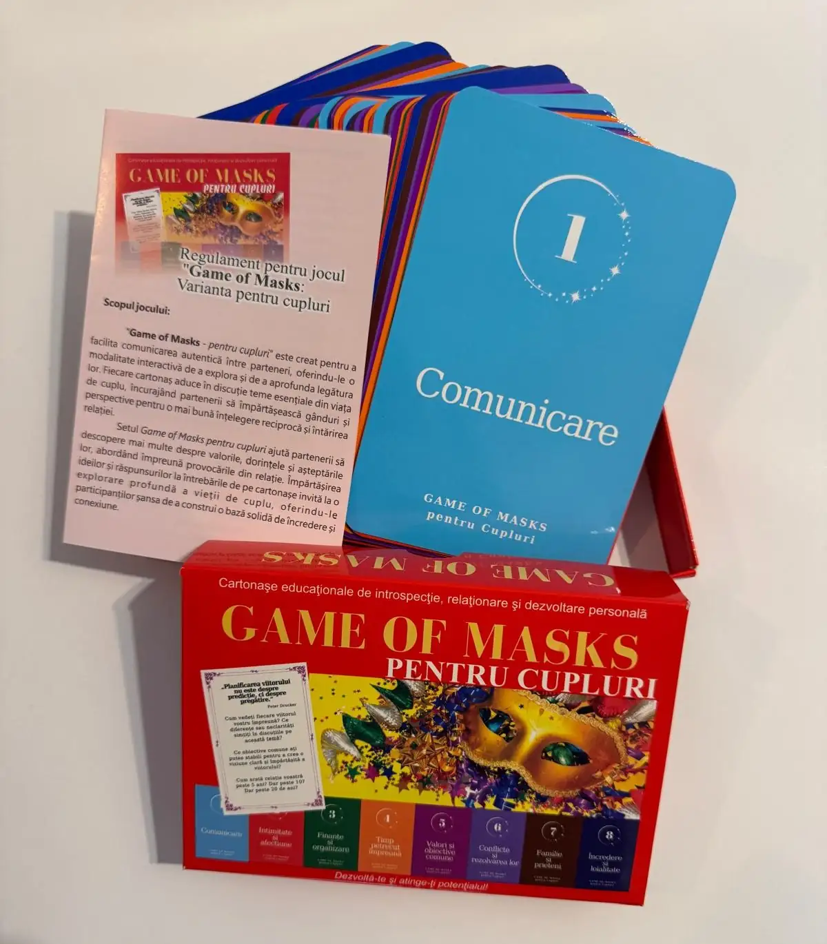 Game of Masks pentru Cupluri - cartonașe de introspecție și relaționare - imagine 4