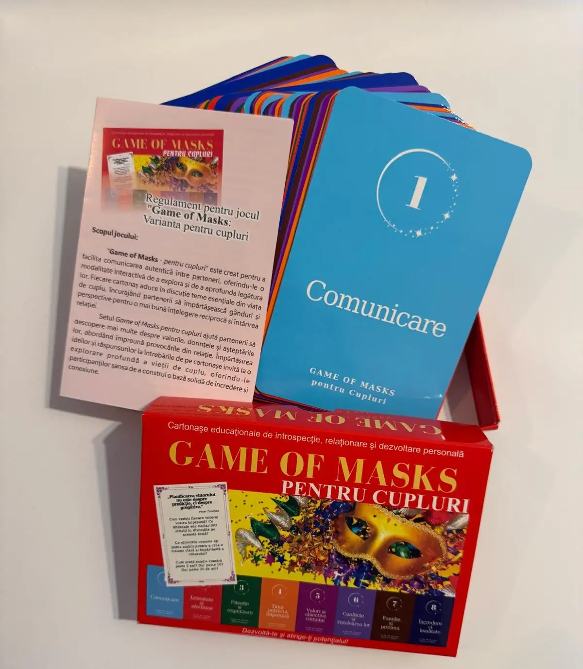 Game of Masks pentru Cupluri - cartonașe de introspecție și relaționare - imagine 5